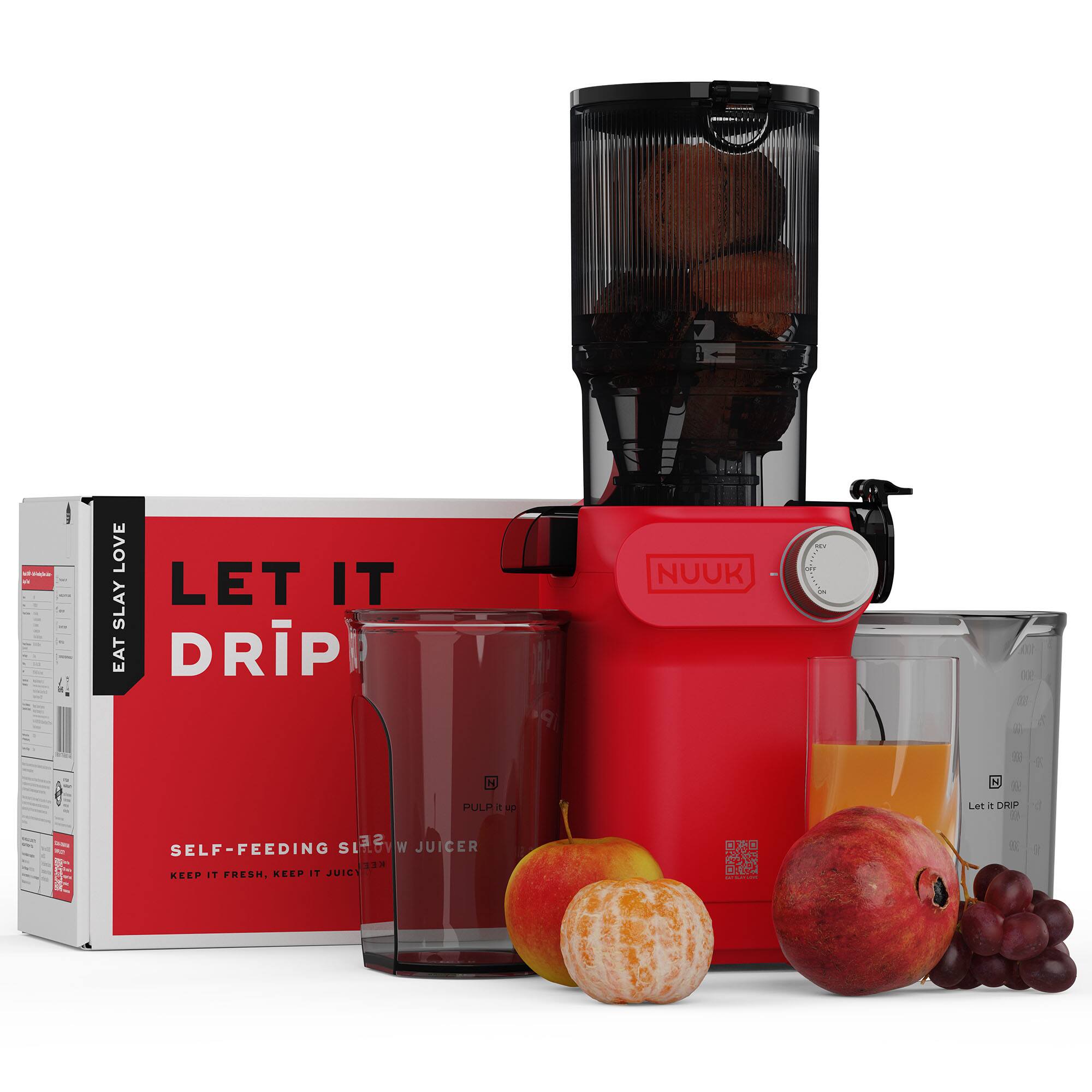 Red Juicer DRIP Self-Feeding Cold Press Juicer