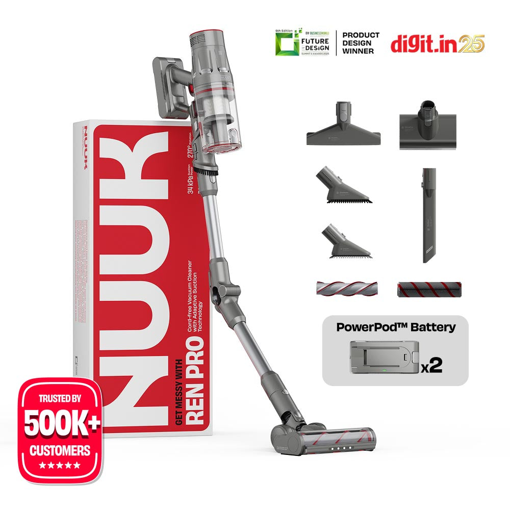 REN PRO + PowerPod | 34 kPa Cord-free Vacuum Cleaner with Adaptive Suction Technology