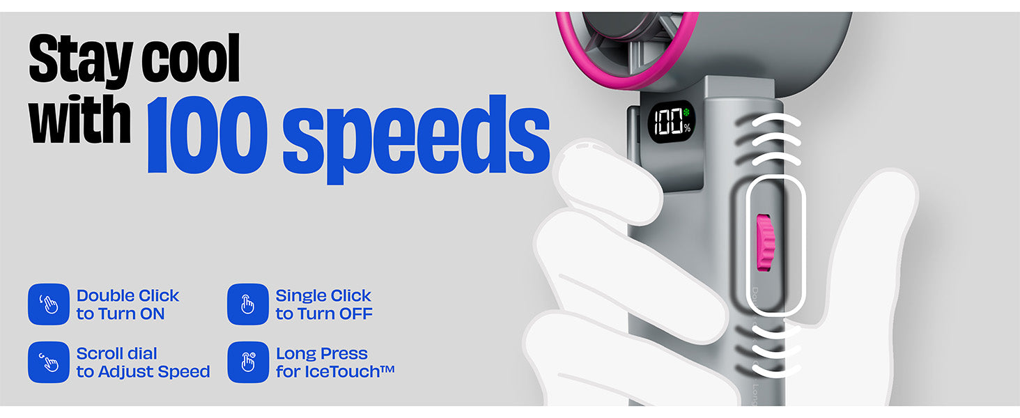 Personal Hand Fan with IceTouch
