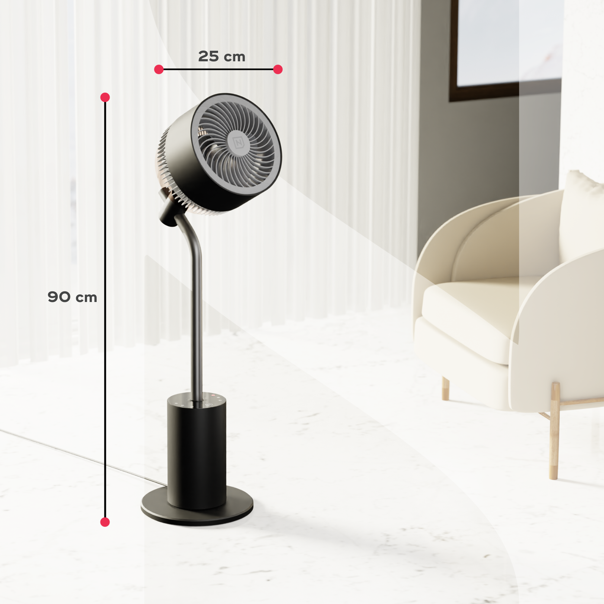 NUUK HALO | 3D Air Circulation Fan with Mood Lamp