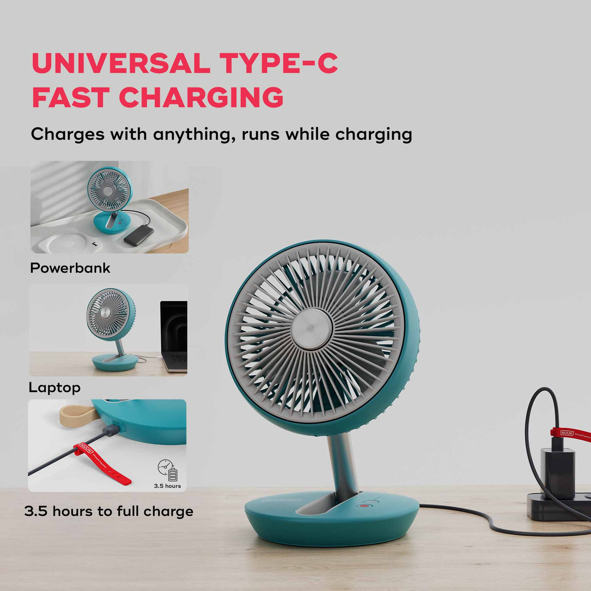 FOLDE v2 | All Day Wireless Rechargeable Folding Fan